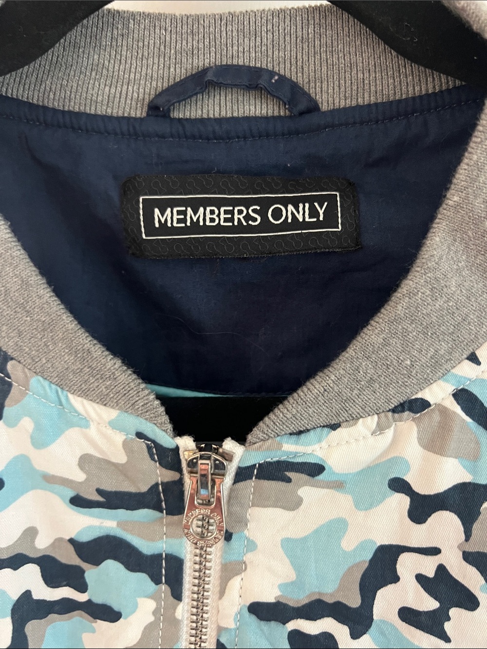 Y2K Members Only Camouflage Baseball Jacket  Sz Small - Picture 2 of 10